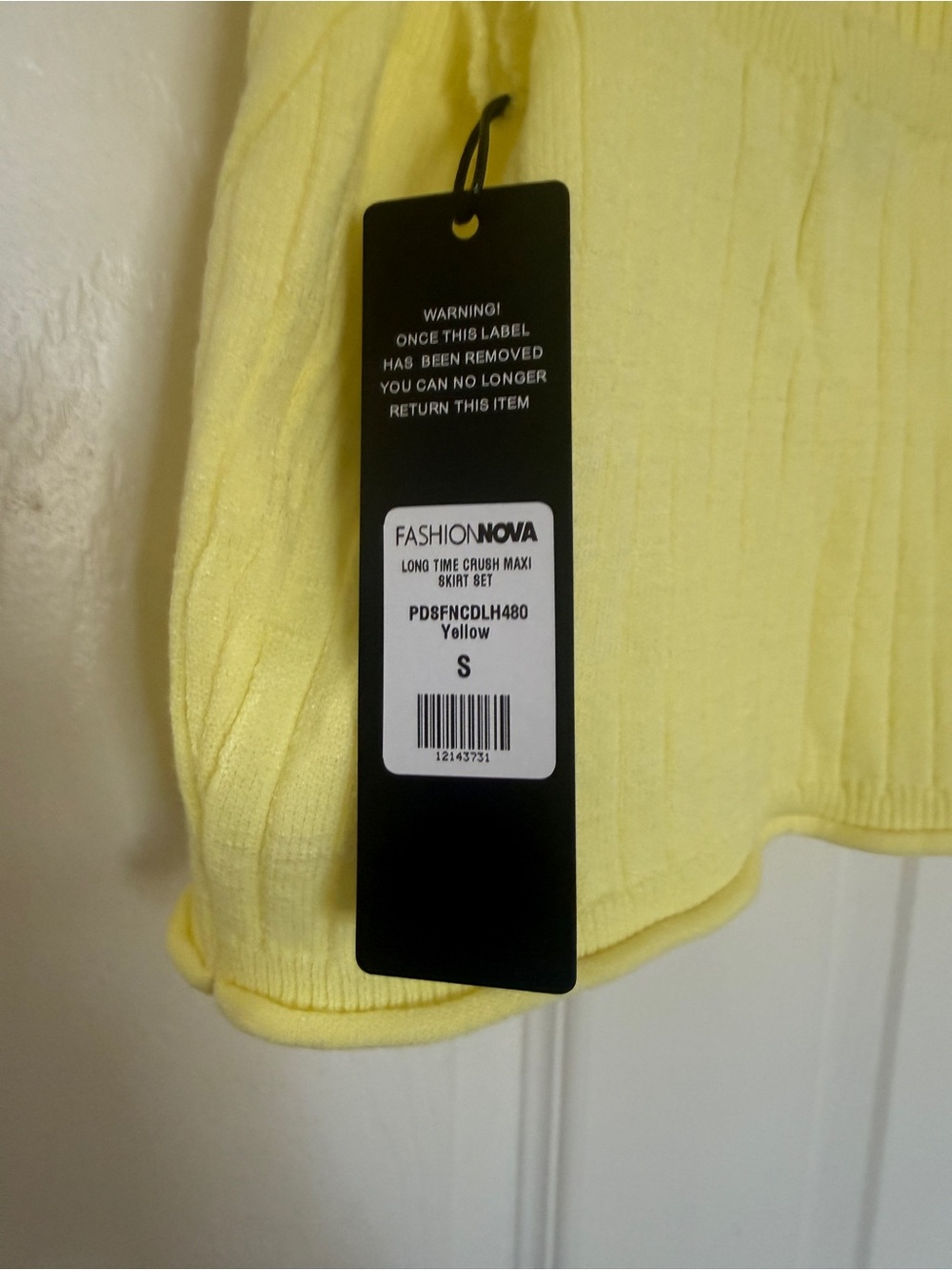 Fashion Nova – Long Time Crush Maxi Skirt Set (Yellow) NWT, Size S - Picture 6 of 12